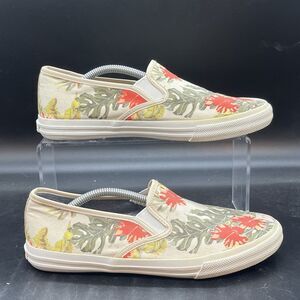 Talbots Jungle Hibiscus slip on sneakers womens size 7.5 M casual comfort